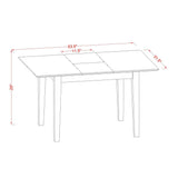 East West Furniture Norfolk Contains a Rectangle Dining