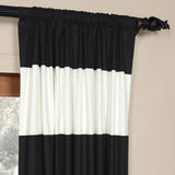 Exclusive Fabrics Metro Contemporary Cabana Cotton Horizontal Stripe 96-inch Curtain (1 Panel)