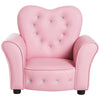 Kids Tufted Upholstered Chair rincess Couch with Diamond Decoration