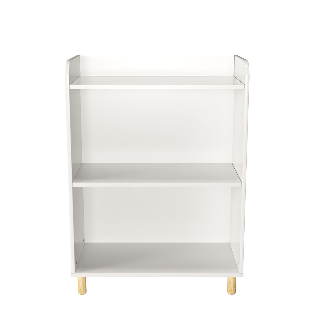 Wooden Kids 3-Tier Bookshelf/Display White Modern Contemporary MDF