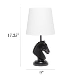 Simple Designs LT1089-BLK 17.25" Tall Polyresin Decorative Chess Horse