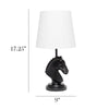 Simple Designs LT1089-BLK 17.25" Tall Polyresin Decorative Chess Horse