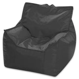 Posh Creations Structured Comfy Bean Bag Chair for Gaming, Reading, and Watching TV, Newport Chair, Microsuede - Charcoal Gray