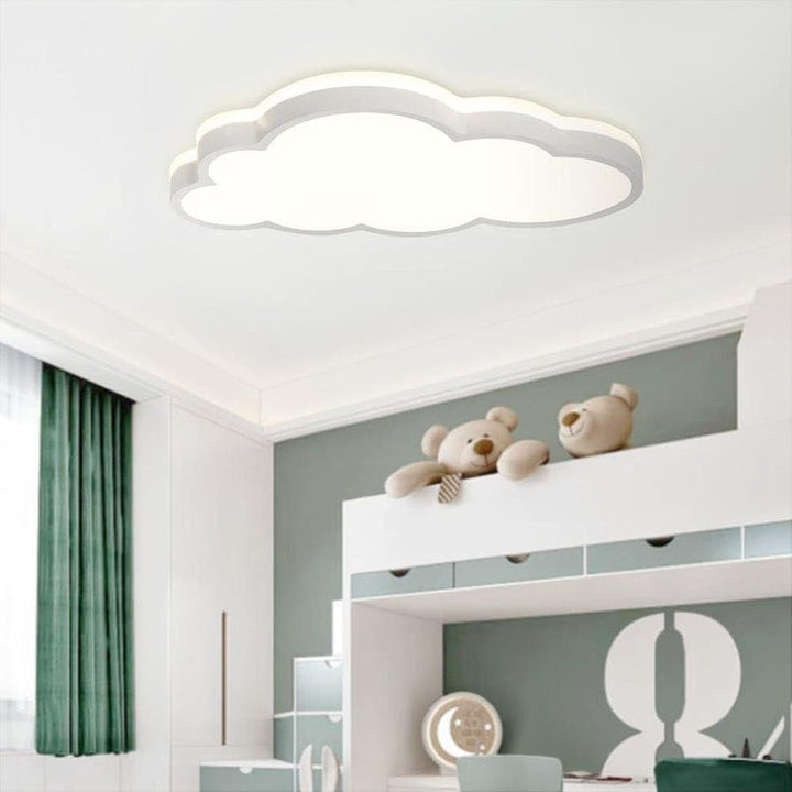 Dimmable White Cloud Led Flush Mount Light Kids Lighting 20in Modern Contemporary Scandinavian Acrylic Metal Bulbs Included