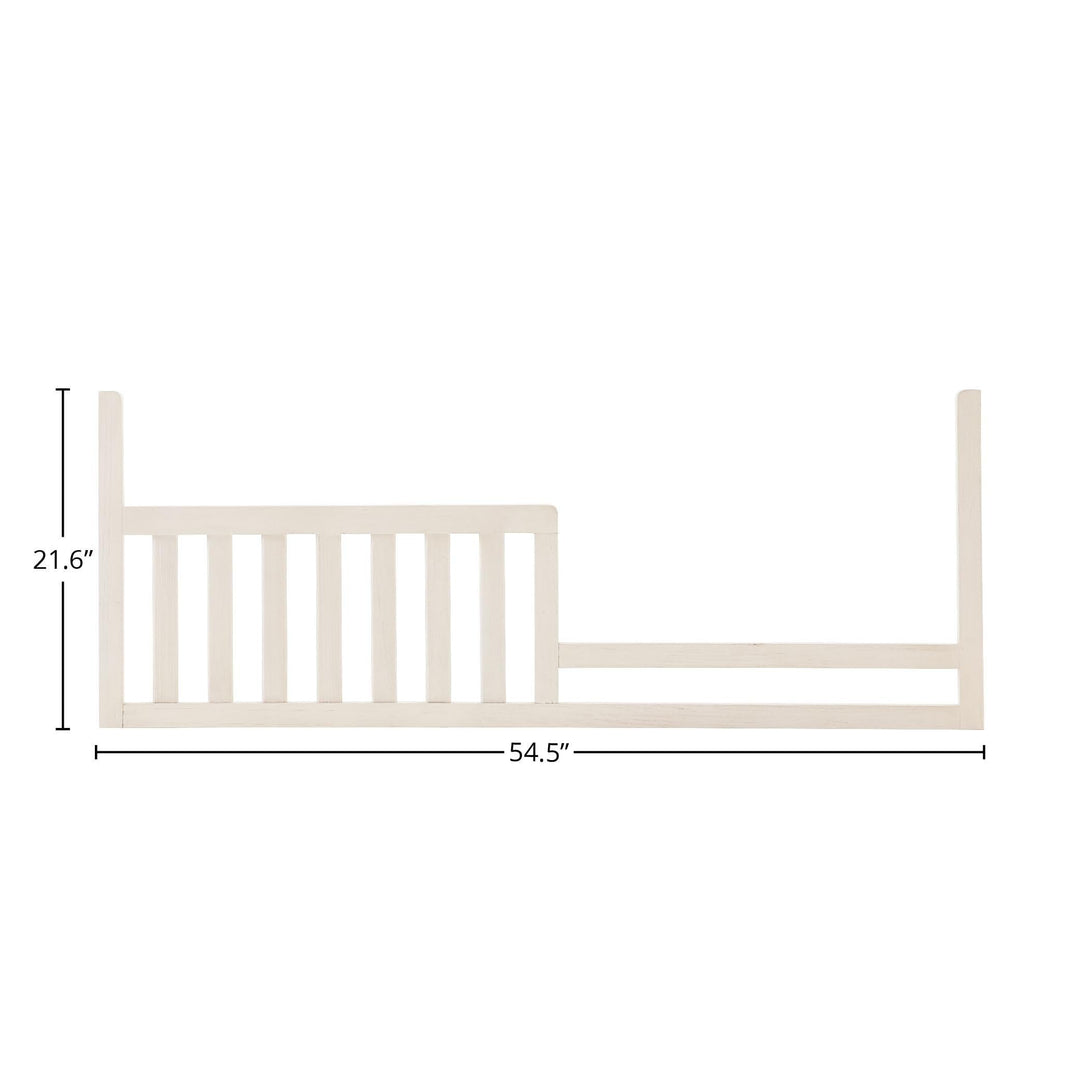 55" Wide Traditional Toddler Guard Rail Brushed White