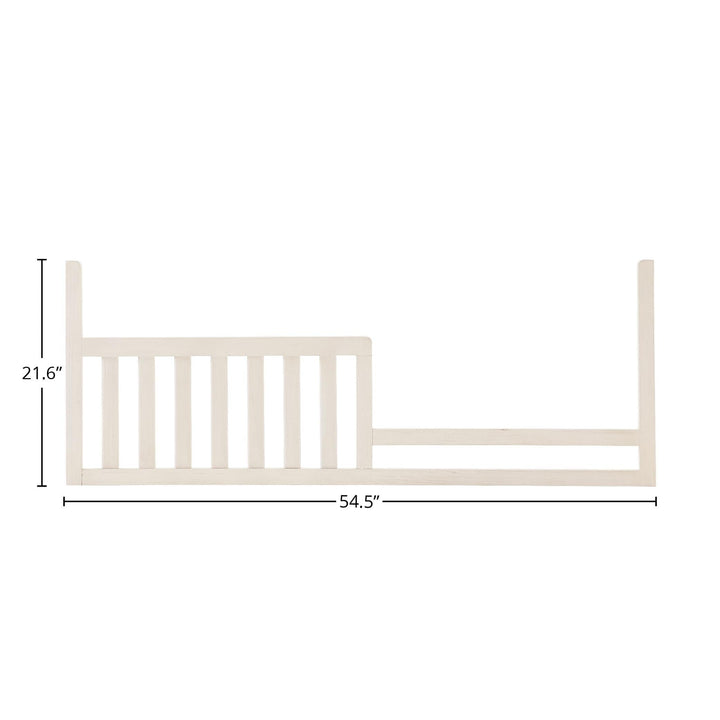 55" Wide Traditional Toddler Guard Rail Brushed White