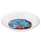 Jungle Porcelain Kids nnerware Set Of 3 Multi Color Round 4 Piece