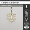 Hanover Serena Pendant in Pale Gold Hanging Light Fixture for Bedroom