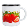 33.8-oz Strawberry White Mug Multi Color