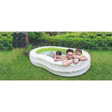 94.5" Green and White Inflatable Figure 8 Swimming Pool