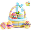 7 Pcs Easter Baby Plush Basket Playset Multi Color Cotton