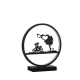 13ââ‚¬Â Kids On A Bicycle Table Lamp with Led Light Multi