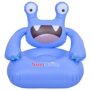 24" Blue Monster Inflatable Poolside Kids Chair Plastic