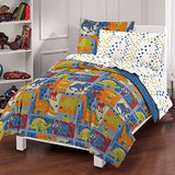 Kids Dinosaur Themed Comforter Set All Over Cute Dino Print Fun