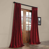 Exclusive Fabric Ruby Vintage Faux Textured Dupioni Silk Curtain (1 Panel)