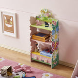 Kids The Fairy Girls Hand Painted 3 Tier Flower Bookcase with