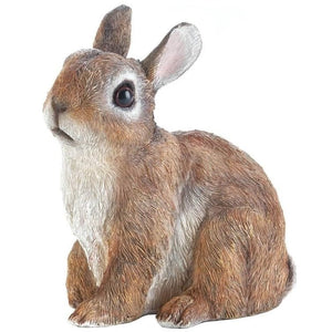 Sitting Baby Bunny Statue Brown Polyresin Waterproof Weather Resistant