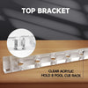 8-Pool Cue Clear Acrylic Wall ounting Billiard Rack 2-Piece Hanging