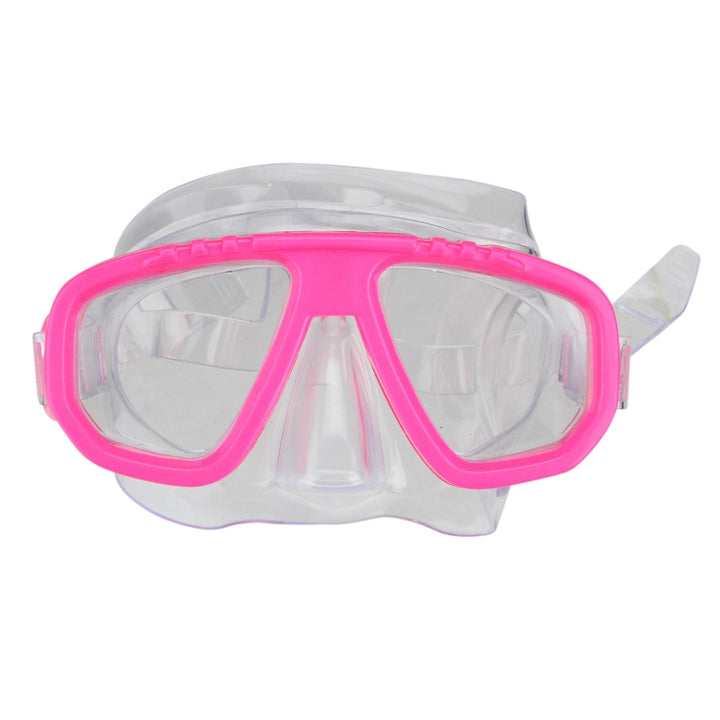 6.75" Vibrant Pink and Clear Recreational Swim Mask for Children