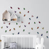 Colourful Holographic Butterflies Kids Wall Stickers Nursery DIY Art