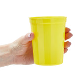 16oz Yellow Plastic Stadium Cups For Birthday rty Baby Shower (24