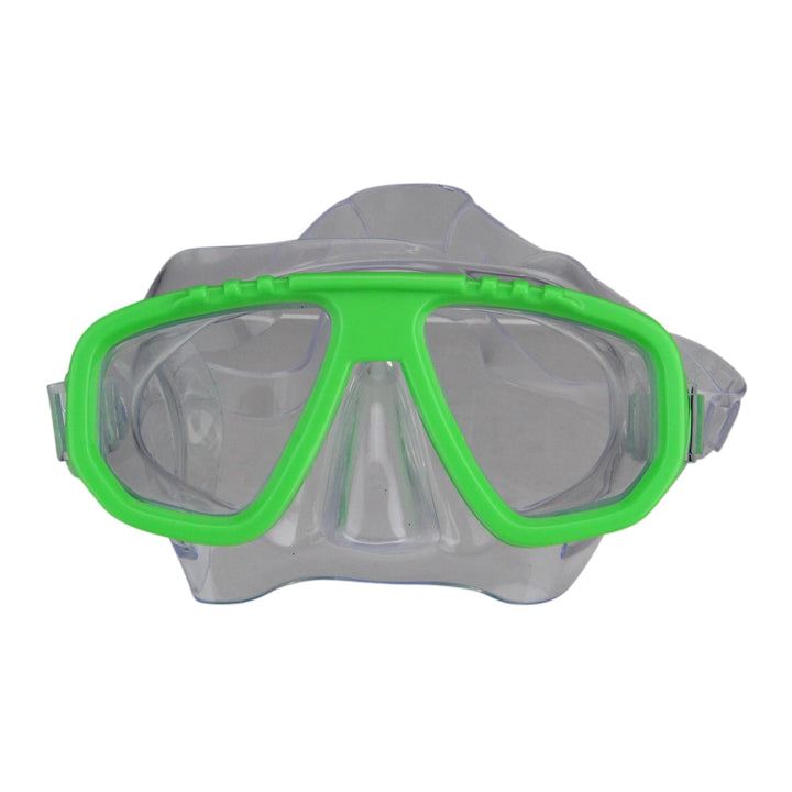 5.5" Lime Green Recreational Swim Mask with Adjustable Strap for Kids