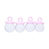 Set of 24 Pcs Pink Plastic Baby Pacifier Shower Party Candy Holder