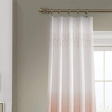 95 Inch Girls Color Ombre Embroidered Curtain Single Panel