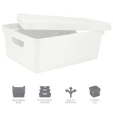 Simplify 25924-WHITE Vinto Storage Box | Stackable | Home