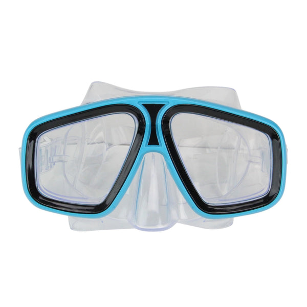 6.25" Aqua Blue and Clear Adjustable Strap Recreational Swim Mask