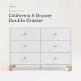 Storkcraft 6-Drawer Double Dresser (Black with Driftwood)