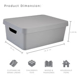 Simplify 25924-WHITE Vinto Storage Box | Stackable | Home