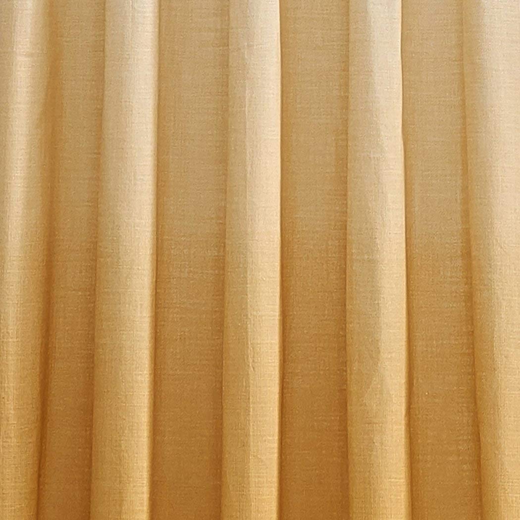 84 Inch Girls Gold Color Ombre Embroidered Curtain Single Panel