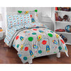 BC5 Piece Kids Twin Size Sun Moon Stars Comforter Set Outer Space