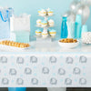 3-Pack Blue Elephant Baby Shower Tablecloth Multi Color Animal