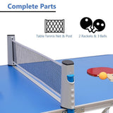 60 X 30in Portable Mid-Size Table Tennis Game Set with Racket