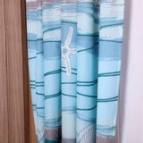 Turquoise Brown Coastal Window Curtain Set 84 Inch Teal Nautical