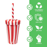 Silipint: Silicone Kids 8oz Straw Tumblers: 4 Pack (2) Peppermint