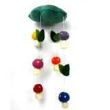 Handmade Felt Mushroom Mobile (Nepal) Multi Color