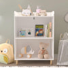 White Kids 3-Tier Bookcase Toy Storage Cabinet Organizer for