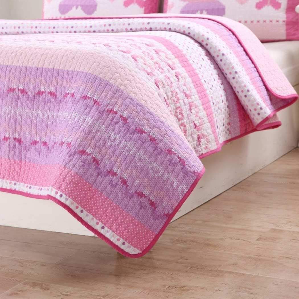 Kids Butterfly Size Quilt Set Beautiful Girls Animal