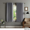 63 Inch Girls Slate Grey Solid Color Blackout Curtain Panel Pair, Gray Color Window Drapes, Kids Themed Thermal Energy Efficient Rod Pocket Playful Luxurious, Polyester