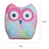 14 x 15 Kids Girls Teal Blue Pink Owl Pillow Decorative Adorable Owls