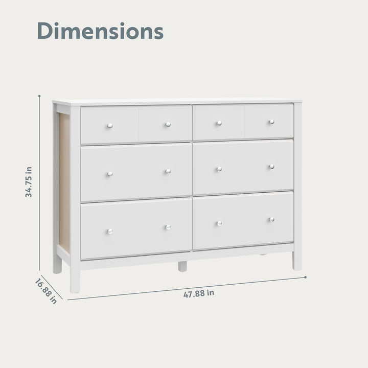 Storkcraft Horizon 6 Drawer Dresser (Black)