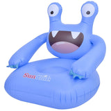 24" Blue Monster Inflatable Poolside Kids Chair