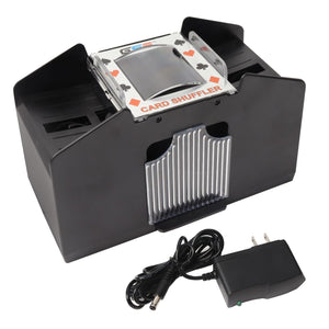 4-Deck Casino Automatic Card Shuffler Ac/dc-Power/Battery-Operated Electric Machine for Games 6-Deck