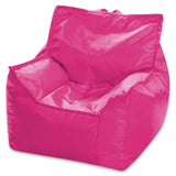 Posh Creations Bean Bag Chair Structured Comfy Seat Use for Gaming, Reading and Watching TV, Newport, Pink