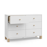 Storkcraft 6-Drawer Double Dresser (Black with Driftwood)