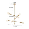 Modern Contemporary Sputnik Pendants 6-hts Hanging Rods Ceiling