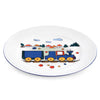 Train Porcelain Kids Dinnerware Set Of 3 Multi Color Round 4 Piece